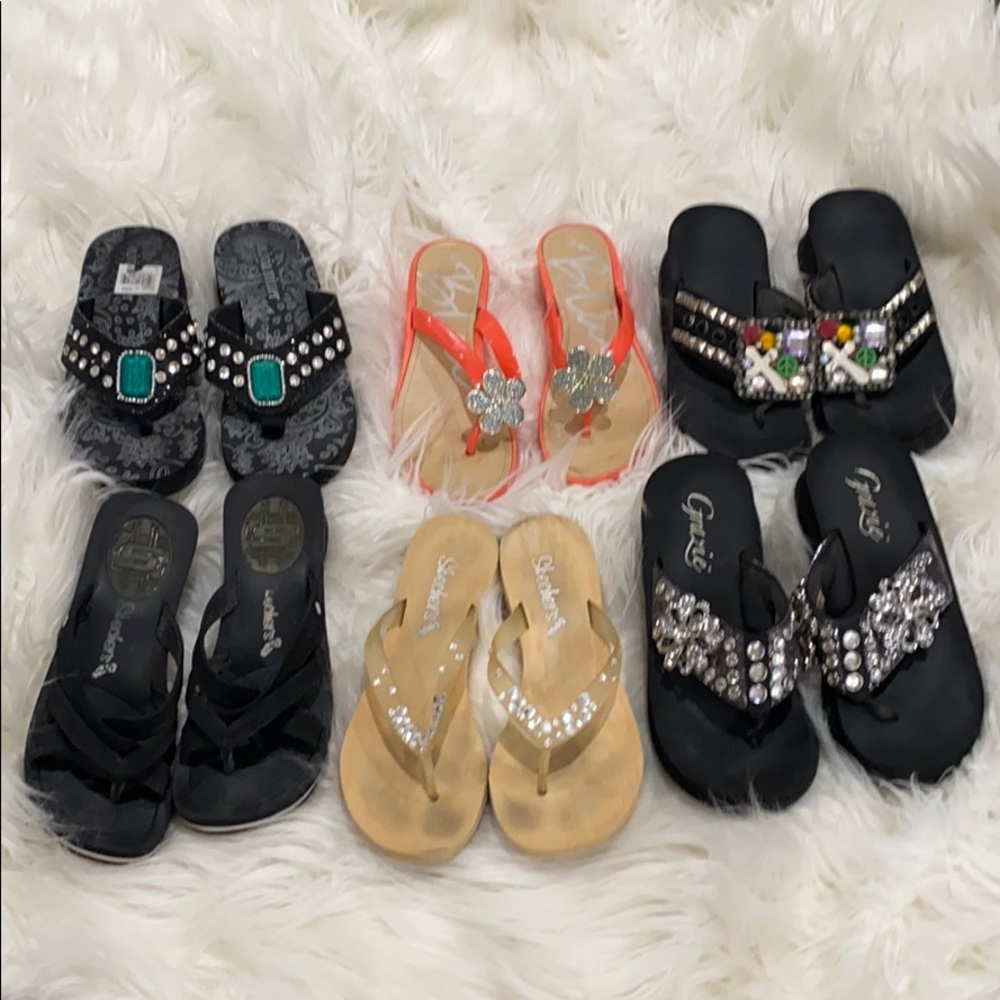 Lot of 6 pairs of sandals